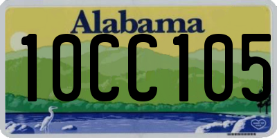 AL license plate 10CC105