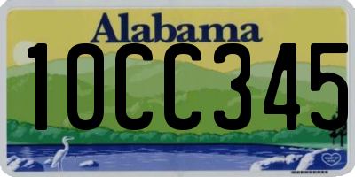 AL license plate 10CC345