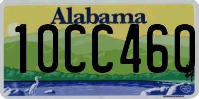 AL license plate 10CC460