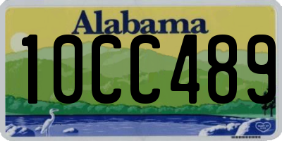 AL license plate 10CC489