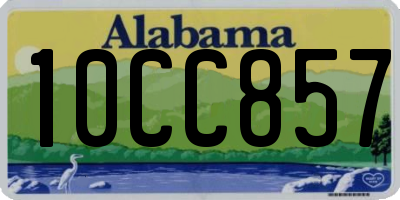 AL license plate 10CC857