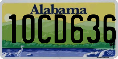 AL license plate 10CD636
