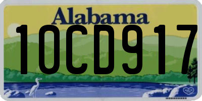AL license plate 10CD917