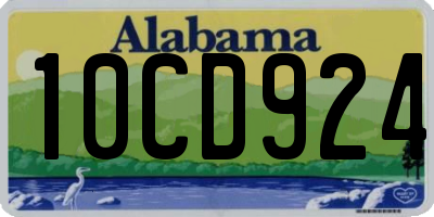 AL license plate 10CD924