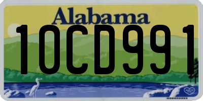 AL license plate 10CD991