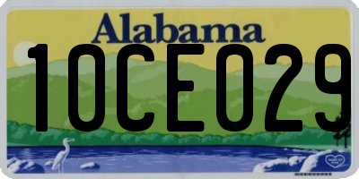 AL license plate 10CE029