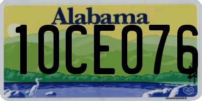 AL license plate 10CE076