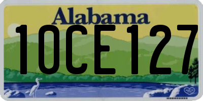 AL license plate 10CE127