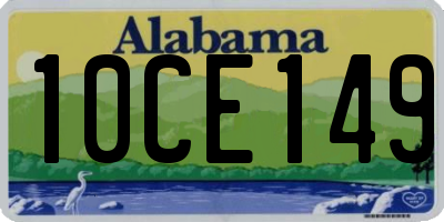 AL license plate 10CE149