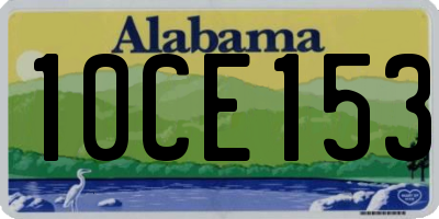 AL license plate 10CE153