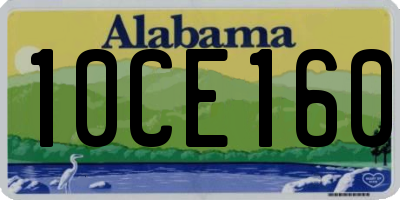 AL license plate 10CE160