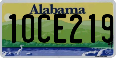 AL license plate 10CE219