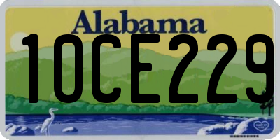 AL license plate 10CE229