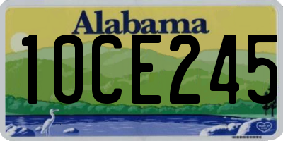 AL license plate 10CE245
