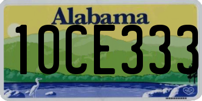 AL license plate 10CE333