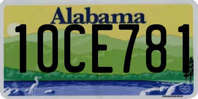 AL license plate 10CE781