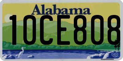 AL license plate 10CE808