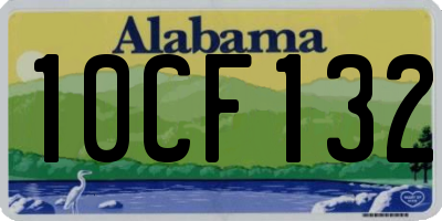 AL license plate 10CF132