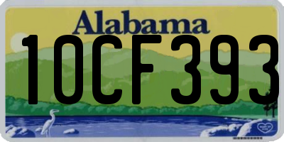 AL license plate 10CF393