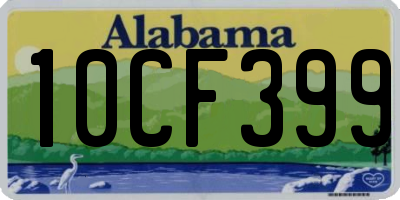 AL license plate 10CF399
