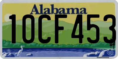 AL license plate 10CF453