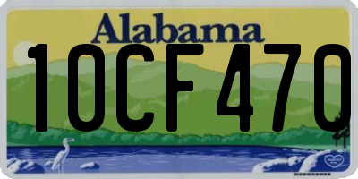 AL license plate 10CF470