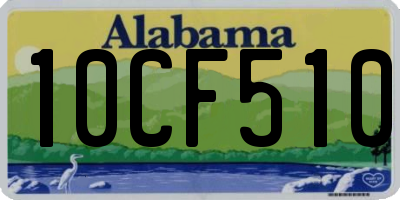 AL license plate 10CF510