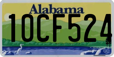 AL license plate 10CF524