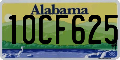 AL license plate 10CF625