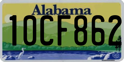 AL license plate 10CF862