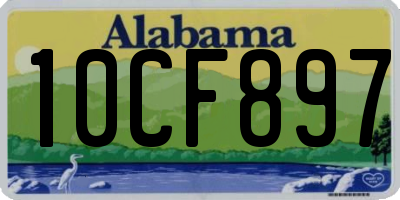 AL license plate 10CF897