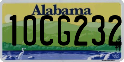AL license plate 10CG232