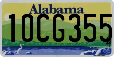 AL license plate 10CG355