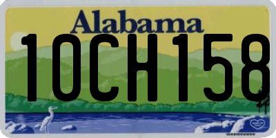 AL license plate 10CH158