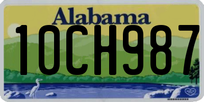 AL license plate 10CH987