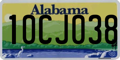 AL license plate 10CJ038