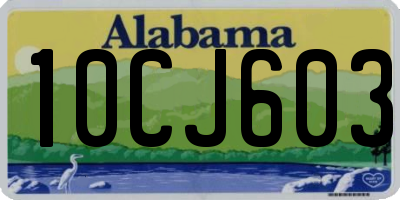 AL license plate 10CJ603