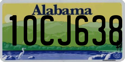 AL license plate 10CJ638