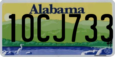 AL license plate 10CJ733