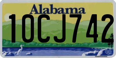 AL license plate 10CJ742