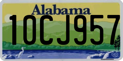 AL license plate 10CJ957