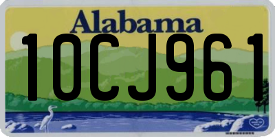 AL license plate 10CJ961