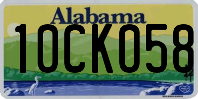 AL license plate 10CK058