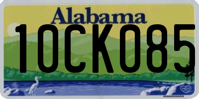 AL license plate 10CK085