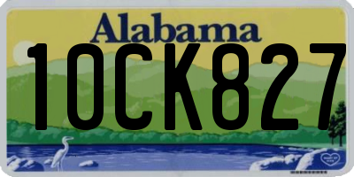 AL license plate 10CK827