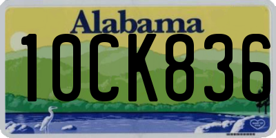 AL license plate 10CK836
