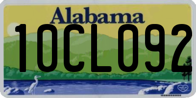 AL license plate 10CL092