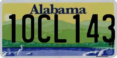 AL license plate 10CL143