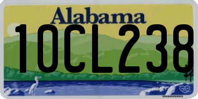 AL license plate 10CL238