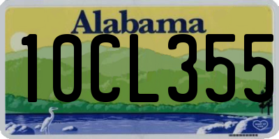 AL license plate 10CL355